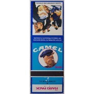Vtg 1991 Matchbook Cover Camel Hard Pack Eddie Suits Band Cartoon RJRTC Ad